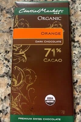 Orange Dark Chocolate by Central Market HEB - 70% chocolate bar