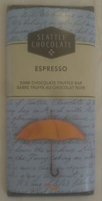 Pike Place Espresso Dark Chocolate Truffle Bar by Seattle Chocolate - 70% chocolate bar