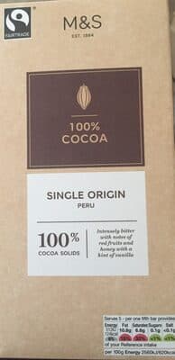Single Origin - Intense Dark Cacao by Marks & Spencer - 70% chocolate bar