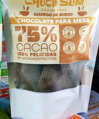 Chocolate para Mesa 75% Cacao by Choco Slim - 75% chocolate bar