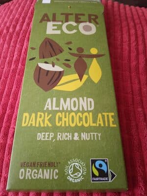 Almond Dark Chocolate Bar by Alter Eco - 70% chocolate bar