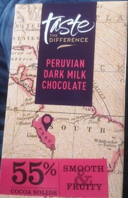 Peruvian Dark Milk Chocolate by Sainsbury's - 70% chocolate bar