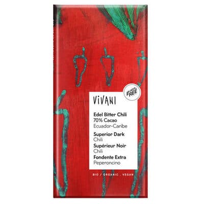 Superior Dark - Chili by Vivani - 70% chocolate bar