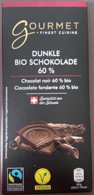 Chocolat noir 60% bio by Aldi - 60% chocolate bar