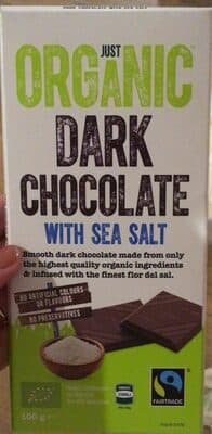 Dark chocolate with sea salt by Unknown Maker - 70% chocolate bar