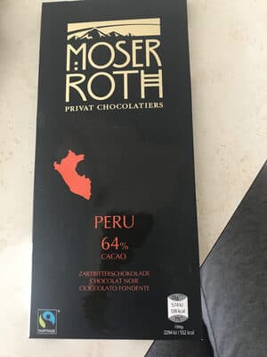 Peru 64% Zartbitterschokolade by Moser Roth - 64% chocolate bar