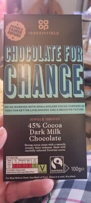 45% Cocoa Dark Milk Chocolate by Co-op - 45% chocolate bar