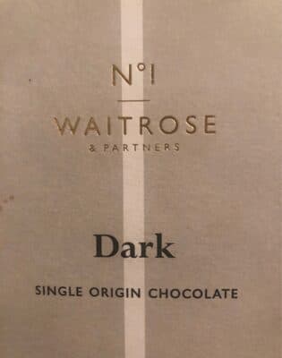 Single Origin Dark chocolate by Waitrose - 70% chocolate bar