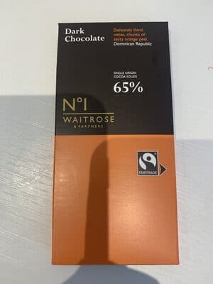 Dark Chocolate by Waitrose - 65% chocolate bar