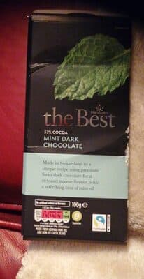 the Best 52 cocoa mint dark chocolate by Morrisons - 52% chocolate bar