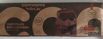Continente,Continente Seleção,Seleção,SONAE Dark Chocolate 70% by Continente - 70% chocolate bar