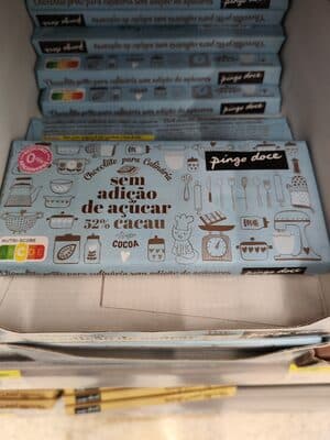 Pingo Doce Dark Chocolate 52% by Pingo Doce - 52% chocolate bar
