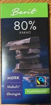 80% kakao by Berit - 80% chocolate bar