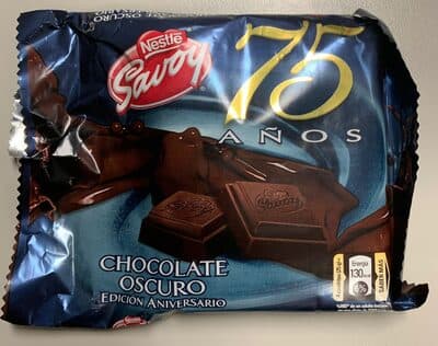 Chocolate oscuro Savoy by Nestlé - 70% chocolate bar