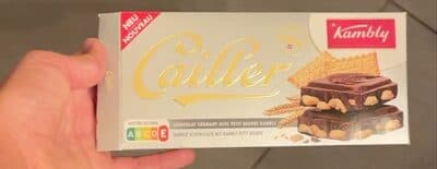 Chocolat cremant avec petit beurre by Cailler - 70% chocolate bar