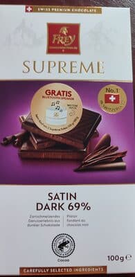 69% Dark Satin extra smooth dark chocolate by Frey - 69% chocolate bar