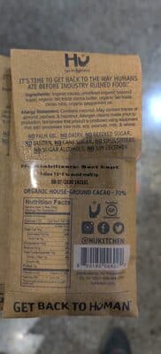 Crunchy Mint Dark Chocolate Bar by Hu - 70% chocolate bar