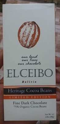 Heritage Cocoa Beans by El Ceibo - 75% chocolate bar