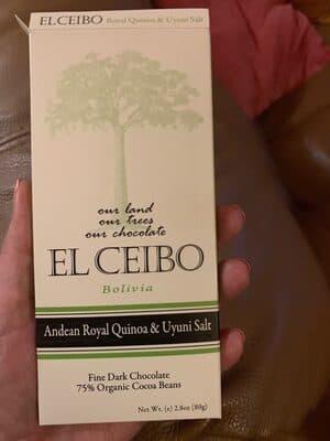 Andean Royal Quinoa & Uyuni Salt by El Ceibo - 70% chocolate bar