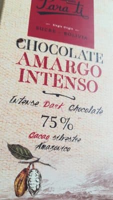Chocolate Amargo Intenso by Chocolates Para Ti - 75% chocolate bar
