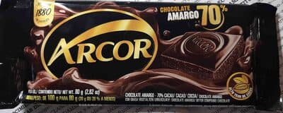 Chocolate amargo by Arcor - 70% chocolate bar