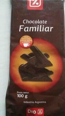 chocolate familiar by Dia - 70% chocolate bar