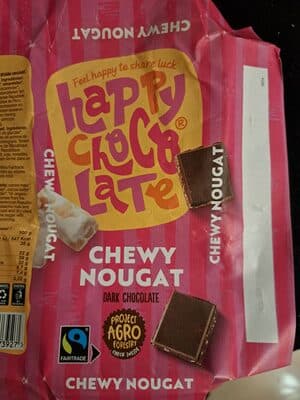 Chewy nougat by Happy chocolate - 70% chocolate bar