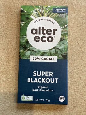 Super Blackout 90% Cacao by Alter Eco - 90% chocolate bar