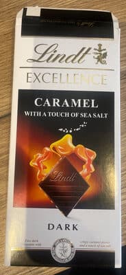 Caramel with a touch of sea salt by Lindt - 70% chocolate bar