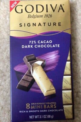 Signature 72% Cacao Dark Chocolate by Godiva - 72% chocolate bar
