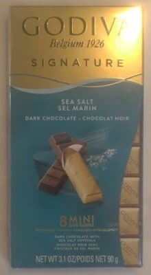 Sea Salt Dark Chocolate Mini Bars by Godiva - 70% chocolate bar