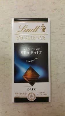 Lindt Excellence A Touch of Sea Salt Dark Chocolate by Lindt - 47% chocolate bar