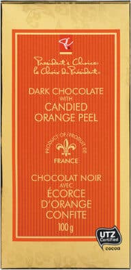 Dark Chocolate with Candied Orange Peel by President's Choice - 70% chocolate bar