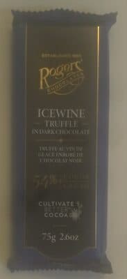 Icewine Truffle in Dark Chocolate by Rogers' Chocolates - 70% chocolate bar