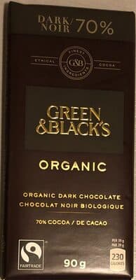 70% Cacao Dark Chocolate by Green & Black's - 70% chocolate bar