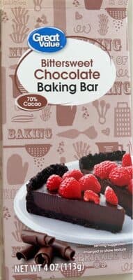 Bittersweet Chocolate Baking Bar by Great Value - 70% chocolate bar