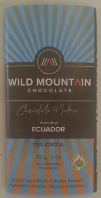 72% Cocoa Dark Chocolate by Wild Mountain Chocolate - 72% chocolate bar