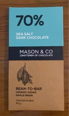 Mason & Co Sea salt dark chocolate by Mason & Co - 70% chocolate bar