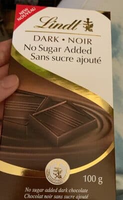 No Sugar Added Dark Chocolate by Lindt - 70% chocolate bar