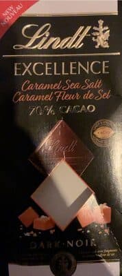 70% Cacao Caramel Sea Salt Dark Chocolate Lindt Excellence by Lindt - 70% chocolate bar