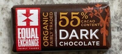 55% Cacao Content Dark Chocolate by Equal Exchange - 55% chocolate bar