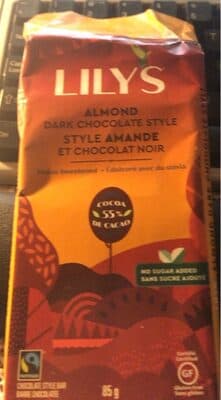 Almond Dark Chocolate Style by Lily's - 70% chocolate bar