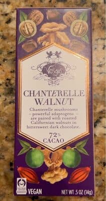 Chanterelle Walnut Dark Chocolate Bar by Vosges - 70% chocolate bar