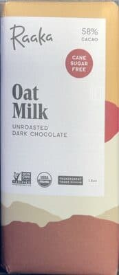 Oat Milk Bar by Raaka Chocolate - 70% chocolate bar