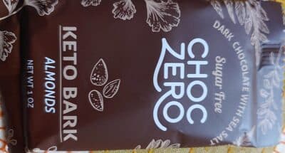 Keto Bark Almonds by ChocZero - 70% chocolate bar