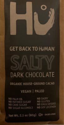 Salty Dark Chocolate Bar by Hu - 70% chocolate bar