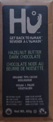 Hazelnut Butter Dark Chocolate Bar by Hu - 70% chocolate bar