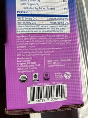 Chocolate bliss bites by Earth echo - 70% chocolate bar