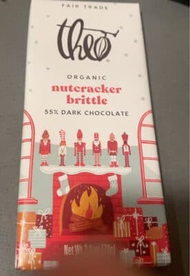 Organic Nutcracker Brittle by Theo - 70% chocolate bar