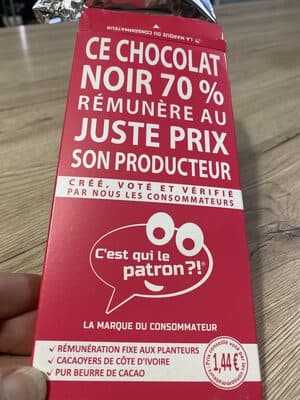 Chocolat noir 70% by C’est qui le Patron ?! - 70% chocolate bar